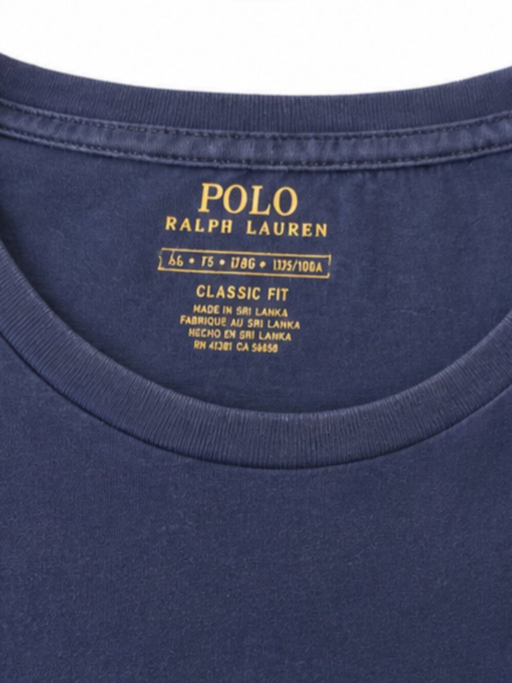 Vintage Polo Ralph Lauren Tee Blue Embroidered Pony Logo XL - Picture 3 of 6